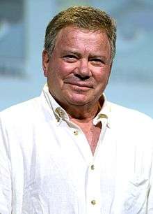 A close cropped photograph of William Shatner