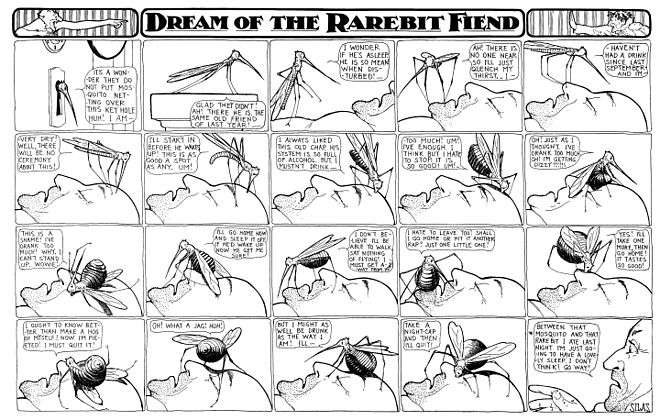 Twenty-panel "Dream of the Rarebit Fiend" comic strip