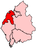 A medium constituency in the west of the county.