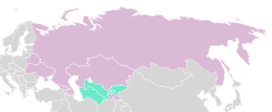 Map showing the member countries of Eurasian Scout Region
