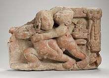 5th-century terracotta sculpture of wrestlers from Uttar Pradesh