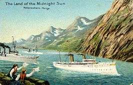 postcard depicting SMY Hohenzollern II in Norway
