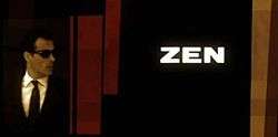 Series title with a picture of the character Zen