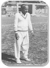 Pt. K.L. Misra fielding during Allahabad High Court Centenary Cricket Match 1966.