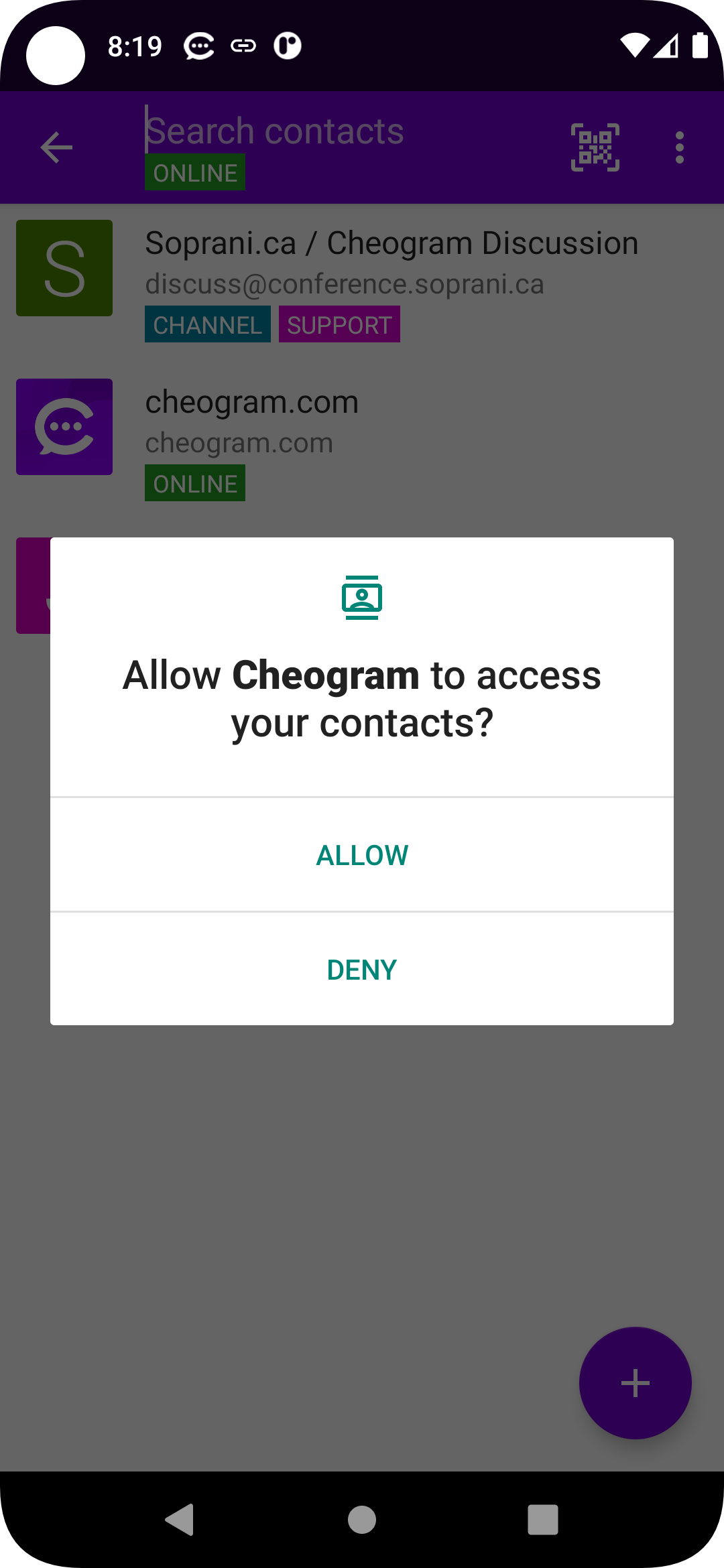 Contacts Permissions